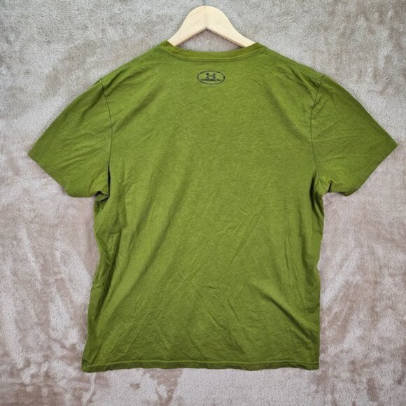 Under Armour Mens T-Shirt Size L Green Camo Graphic Charged Hunting Short Sleeve - Picture 9 of 10